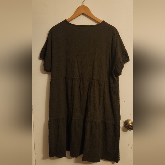Elegant Madewell Olive Green Women's Dress Tiers Babydoll - Picture 4 of 4
